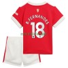 Maillot de Supporter Manchester United Bruno Fernandes 18 Domicile 2021-22 Pour Enfant